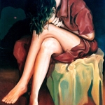 Le chagrin - Huile sur toile - 1989 - 100 cm x 81 cm - (vendu/sold)